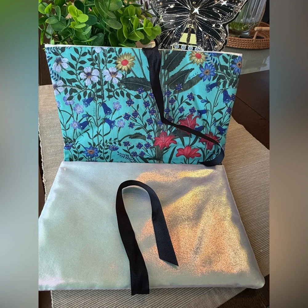 Gucci Iridescent Pouch with Black Tie